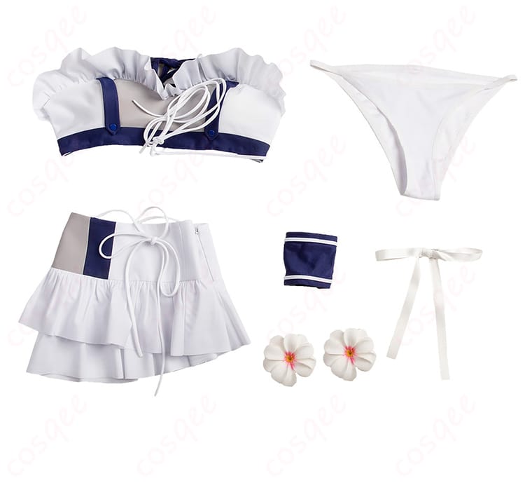 ティファ・ロックハート シャインフリッパー 水着 コスプレ衣装 セット内容の紹介画像。