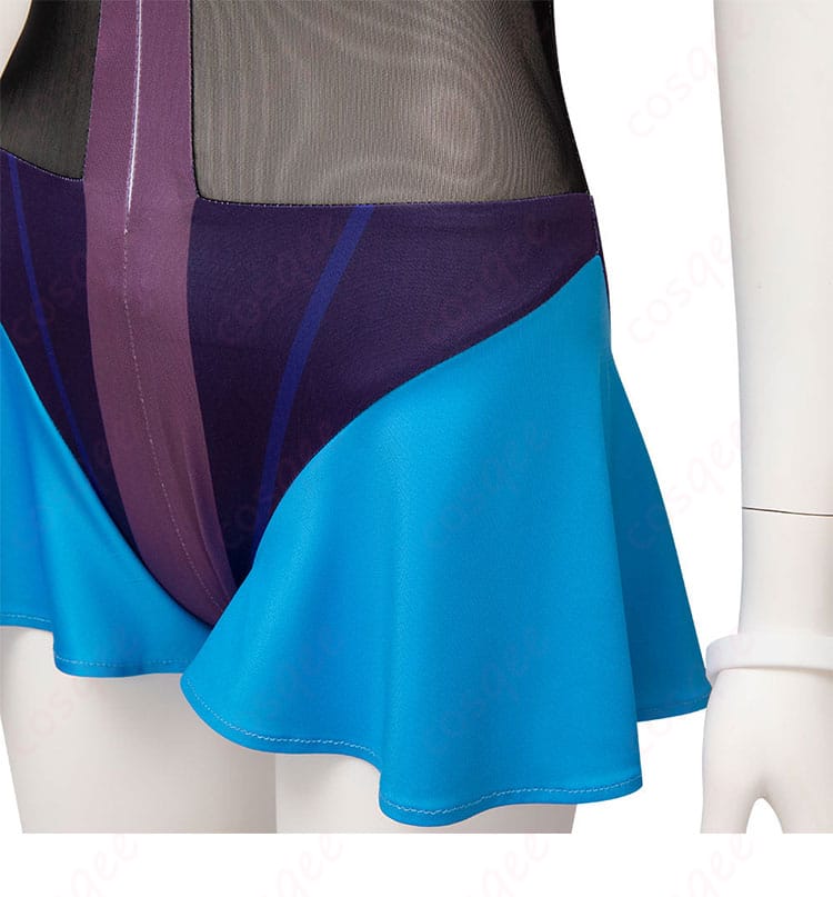 アシレーヌ コスプレ衣装 腰部サイド装飾の細部。腰の装飾が美しく引き立ちます。