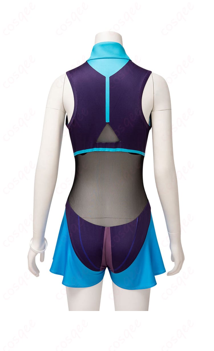 ポケモン×初音ミク アシレーヌ コスプレ衣装 バックビュー。背面のディテールに注目!