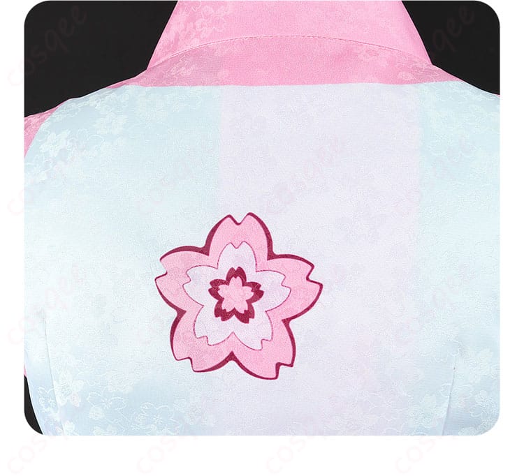 初音ミクコスプレ衣装の背面装飾。豪華で詳細なデザイン。