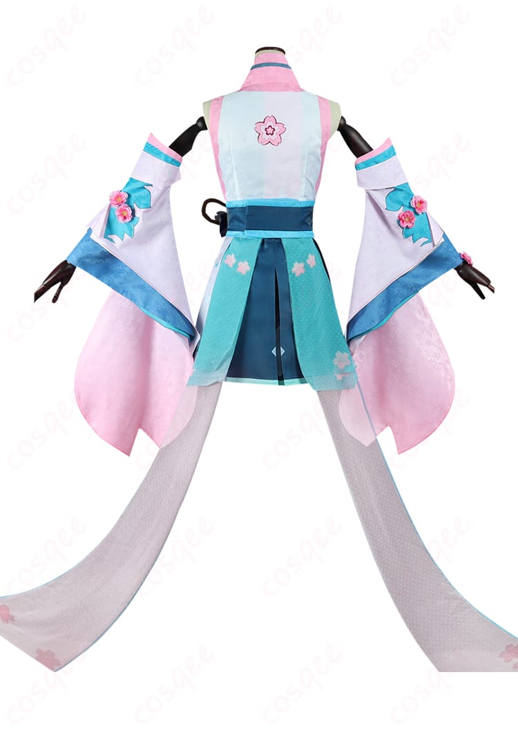 初音ミクコスプレ衣装、背面デザインのディテール。