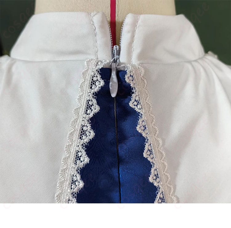 服装背面拉链细节图 - コスプレ衣装の背面にあるジッパーとその仕上げの詳細