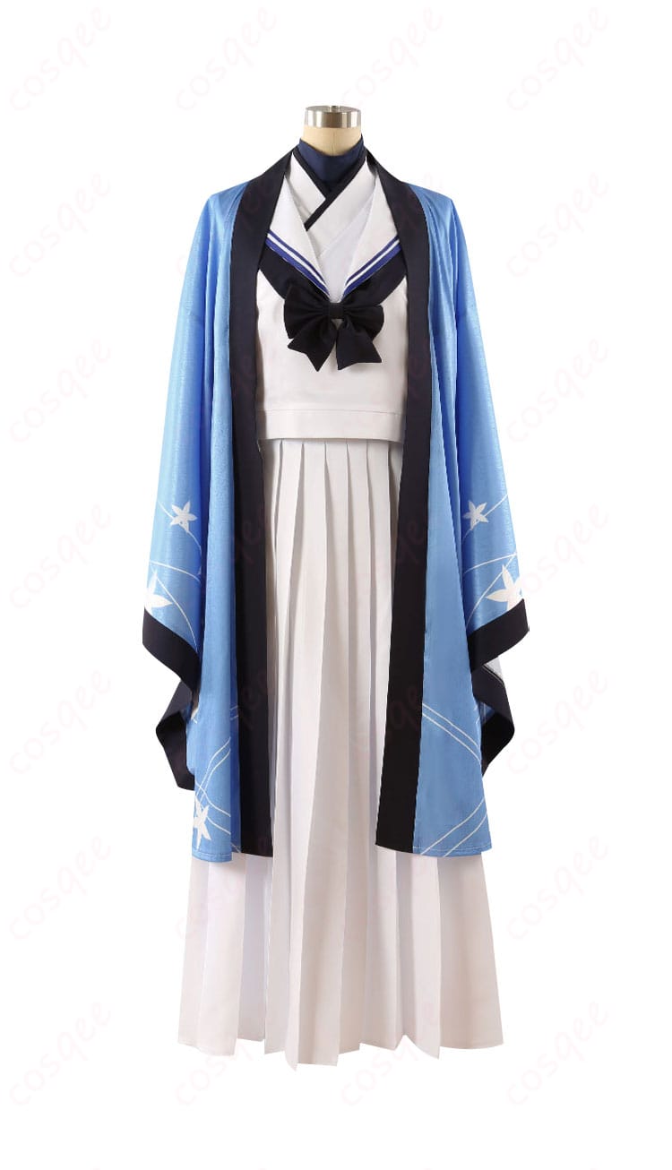 ブルーアーカイブ 御稜ナグサ コスプレ衣装の正面図。高い再現度で忠実に再現された衣装です。