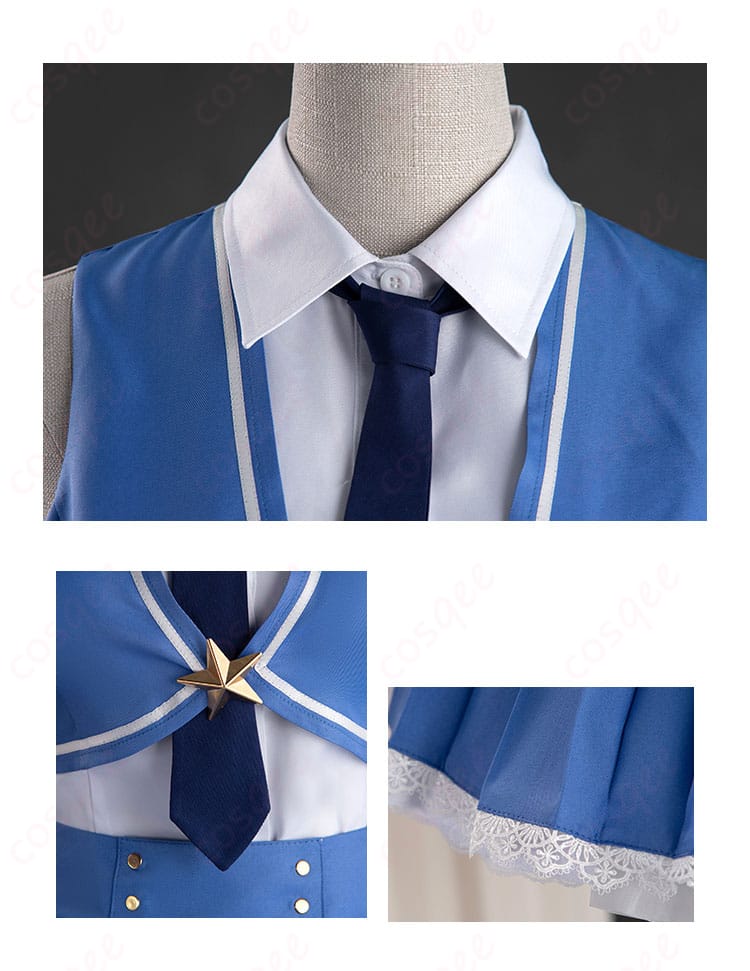 服装の衣領、ネックライン、スカートの装飾細部(天宮りずむ コスプレ衣装)