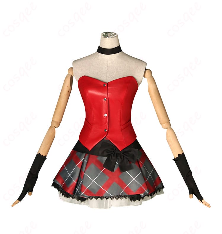 高峰みおん コスプレ衣装正面。鮮やかなデザインと高い再現度で、イベントに最適です。