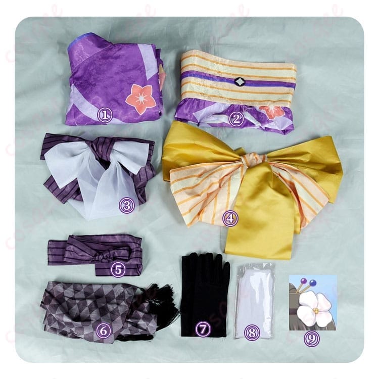 マギアレコード 暁美ほむらの晴着コスプレ 衣装一式｜華やか和装で写真映えと着やすさを両立 - 4枚目の画像