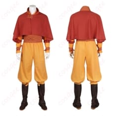 アバター 伝説の少年アン アンの気功僧風コスプレ衣装 動きやすく写真映えする一式 - 3枚目の画像（サムネイル）