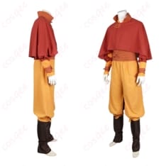 アバター 伝説の少年アン アンの気功僧風コスプレ衣装 動きやすく写真映えする一式 - 2枚目の画像（サムネイル）