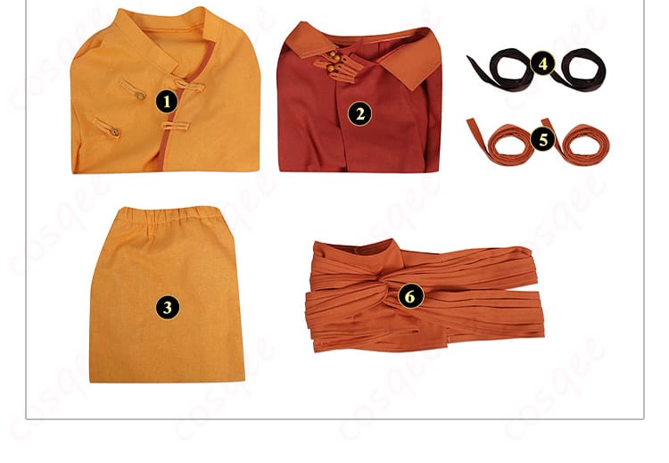 コスプレ衣装 セット内容展示|セット内容を詳細に展示した画像です。コスプレ衣装に必要なアイテムが確認できます。