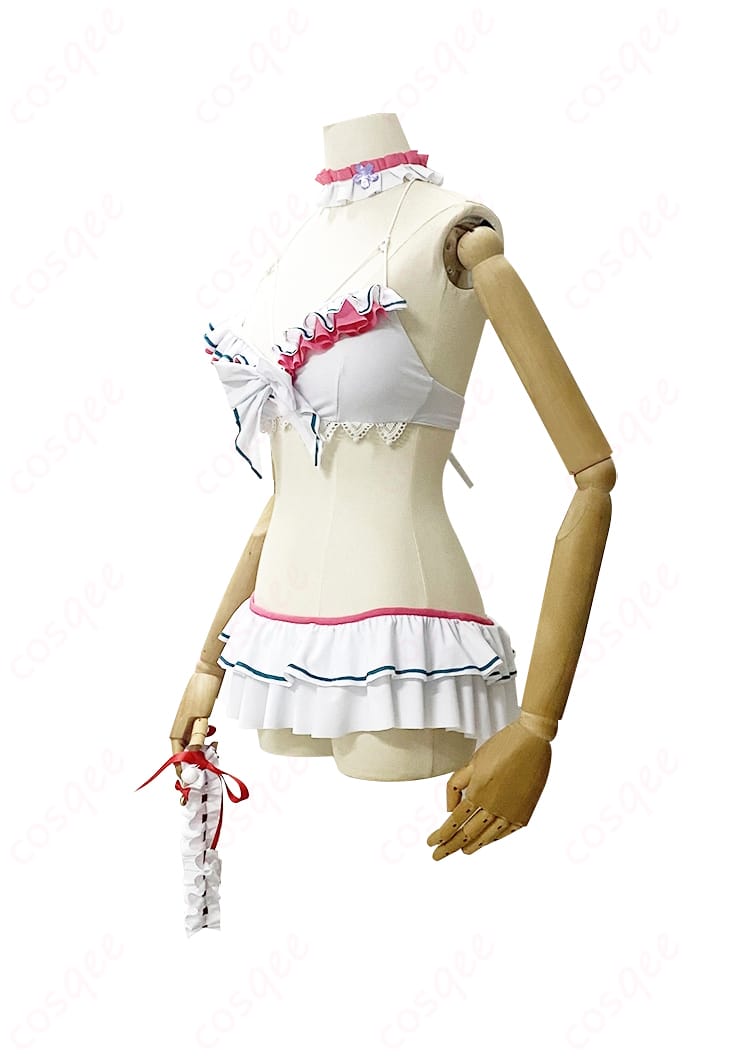 博衣こより水着コスプレ衣装の側面写真。オーダーメイド可能で、どの角度から見ても美しい仕上がりです。