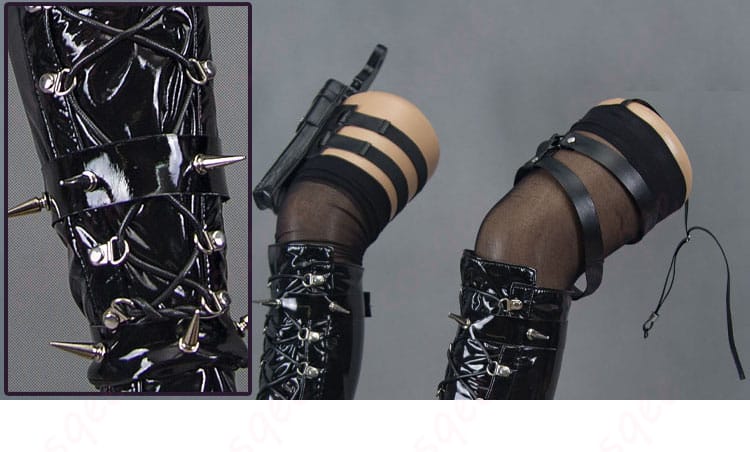 メイデン コスプレ衣装 小腿部分の装飾ディテール