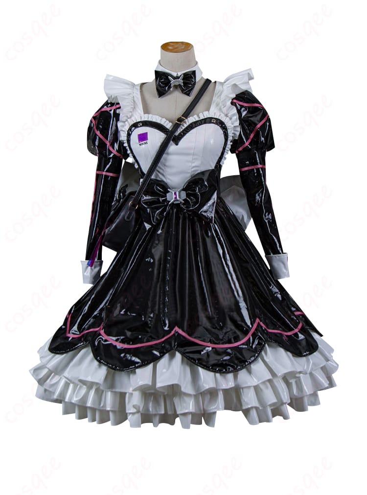 ココアのメイド服の装飾部分の細部をクローズアップした画像。エレガントな刺繍とディテールに注目。