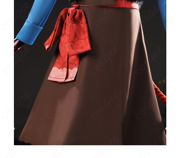 賢狼ホロ コスプレ衣装 スカートの下部の装飾詳細