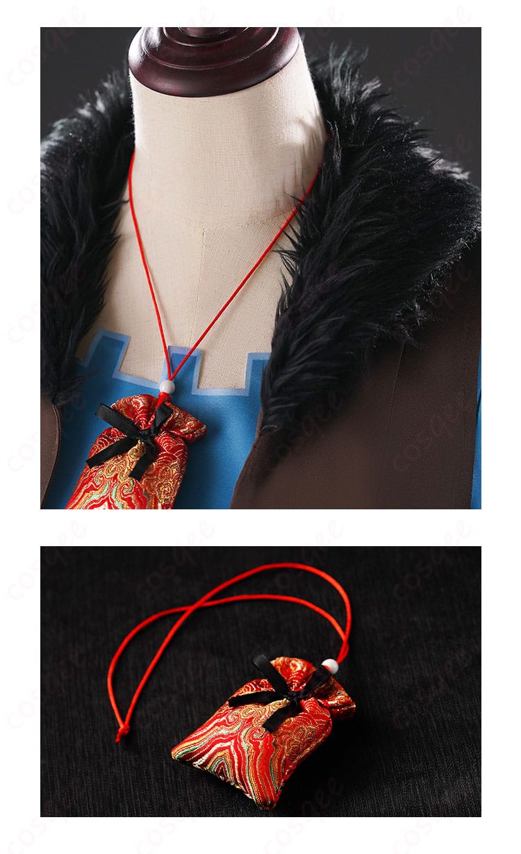 賢狼ホロ コスプレ衣装 衣服の襟、小香囊の装飾詳細