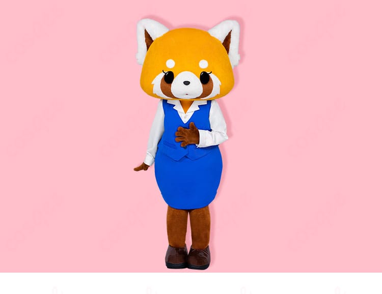 アグレッシブ烈子のキャラクター、烈子(レッサーパンダ)のイラスト。可愛らしいデザインが特徴。