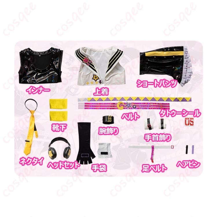 Muse Dash 鏡音レンのポップサイバー感を纏うコスプレ｜発色良く動きやすいセット - 7枚目の画像