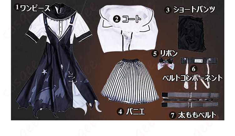 リバース1999 バルーンパーティー コスプレ衣装のセット内容画像