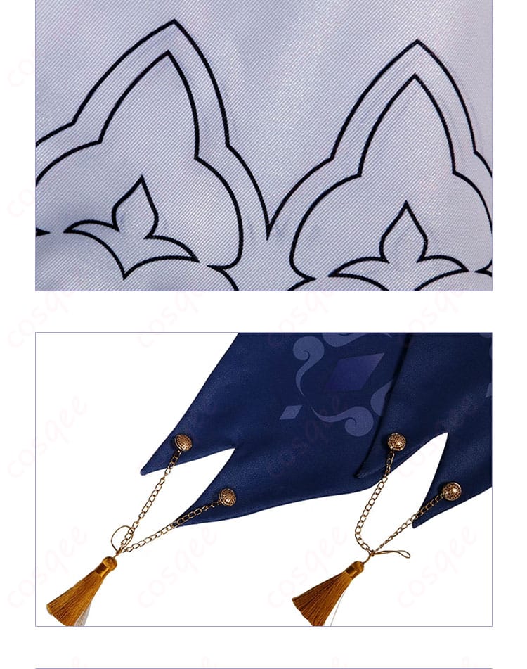 背面の装飾ディテール、コスプレ衣装のリアル感をアップ