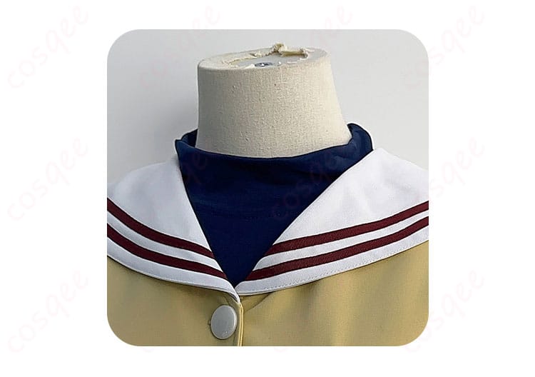 高校制服の領口装飾の細部、クラナドのキャラクター忠実再現