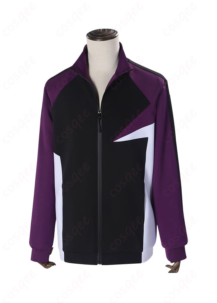 ツルネ 桐先高校弓道部 ジャージ コート コスプレ衣装の正面全体画像。デザインやシルエットをしっかり確認。