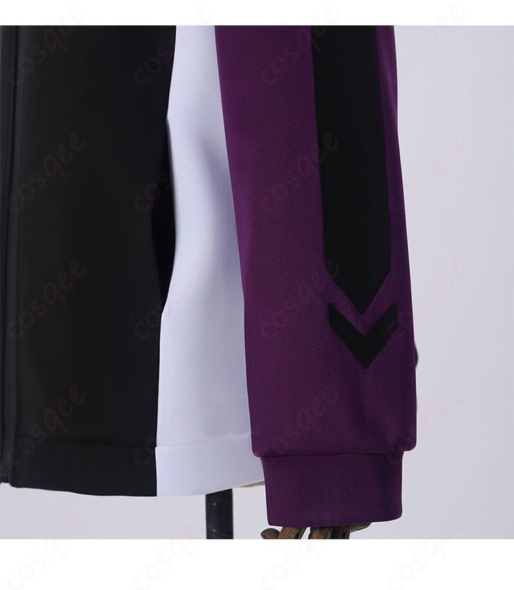 桐先高校 ジャージ コスプレ衣装の袖部分ディテール画像。動きやすく着心地にもこだわったデザイン。