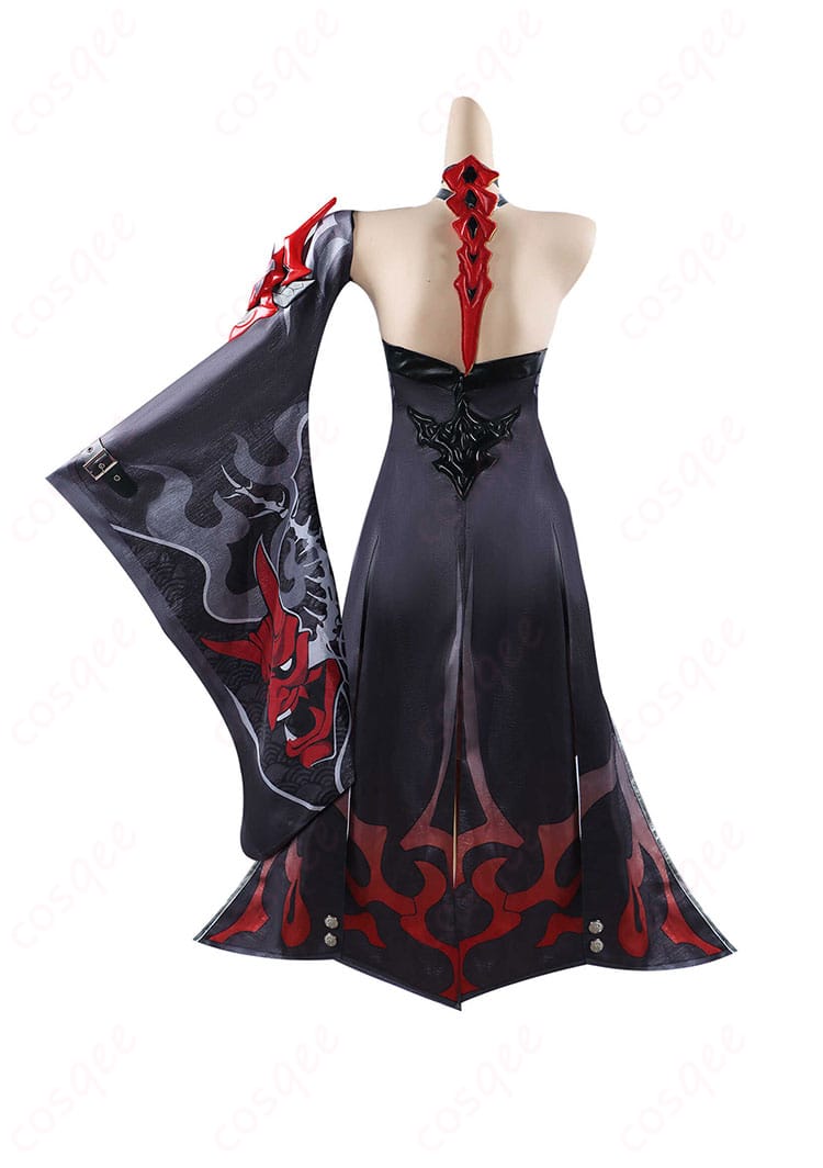 崩壊:スターレイル 黄泉 コスプレ衣装 戦闘服の正面全体図。忠実再現されたデザインで、ゲームキャラクター黄泉の特徴を完全に再現。