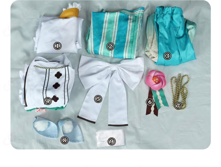 紫之創コスプレ衣装のセット内容を示した画像