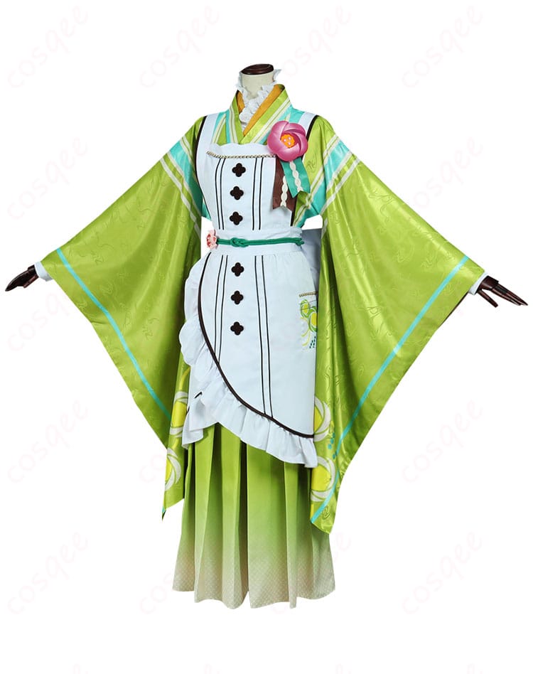 衣装のサイドビュー、ディテールがはっきりと見えます。