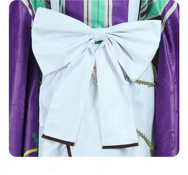 コスプレ衣装の背部リボン装飾、可愛らしくも大人っぽいデザイン。