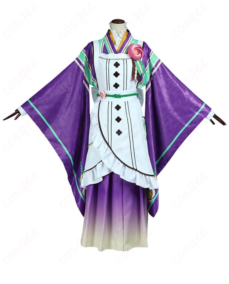 コスプレ衣装の正面全体画像、ディテールが忠実に再現された椎名ニキの衣装。