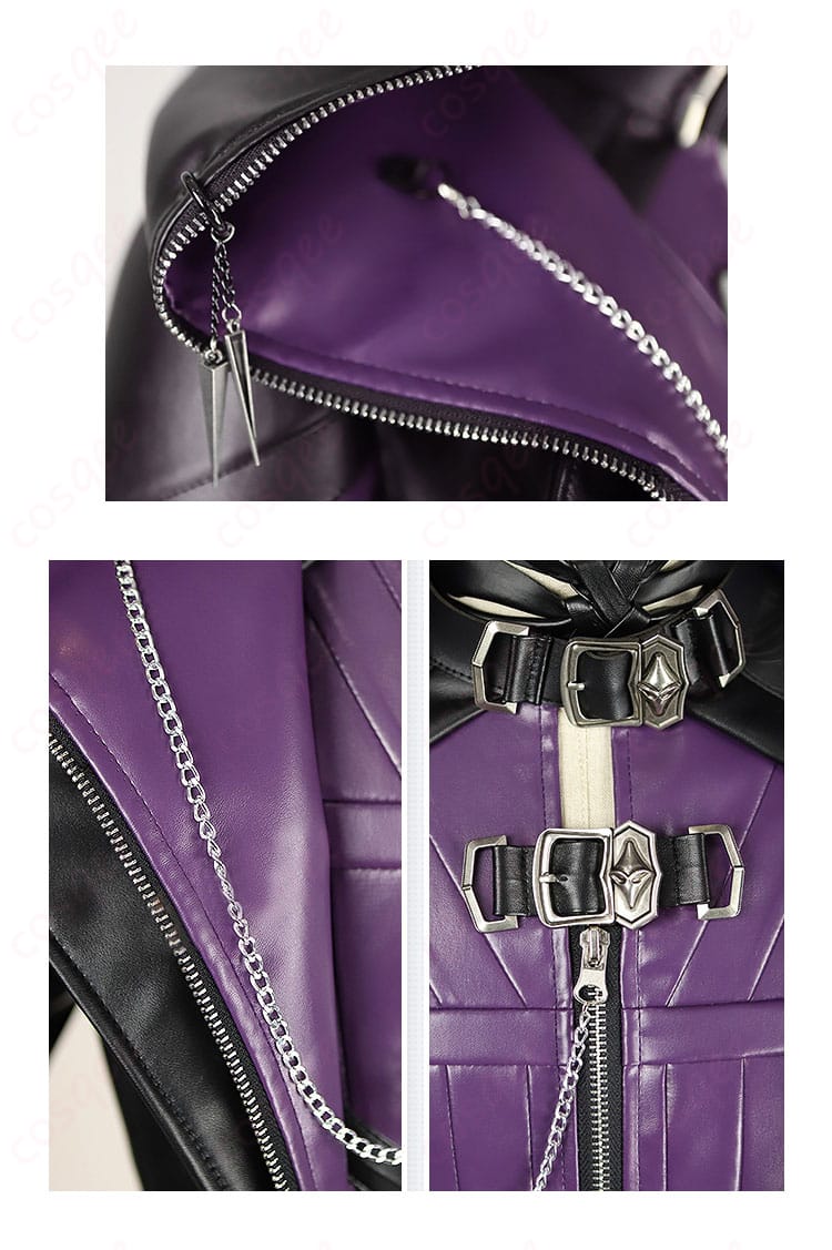 衣服の襟とネックライン装飾の詳細画像