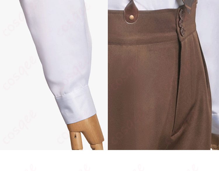 シャルルマーニュ コスプレ衣装のズボンと衣袖の装飾細部。デザインの精密さが際立っています。