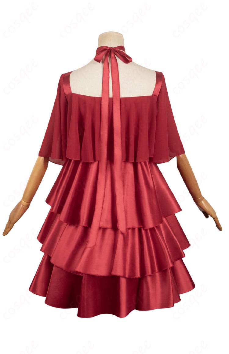 フリーレン 赤いドレス コスプレ衣装 背面画像