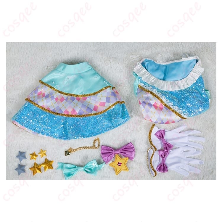 白鳥ひめの可憐さを纏うパステルトップスターコーデ ドレス｜花柄刺繍と星飾りで写真映え抜群 - 6枚目の画像