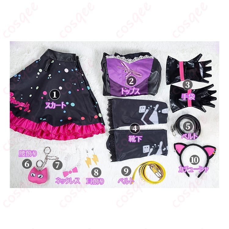 アイカツ！ 星宮いちご スイートデビル風コスプレ衣装 小悪魔かわいく決まるトータルセット - 5枚目の画像