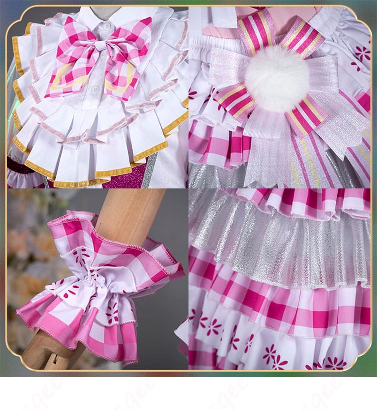 プリパラ 北条そふぃ コスプレ衣装の衣襟、首飾り、胸前の蝶ネクタイのデザイン細部。華やかで優雅なアクセサリーが印象的です。