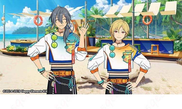 あんさんぶるスターズ!!の椎名ニキのコスプレ衣装を着たキャラクター画像。細部まで忠実に再現されたデザイン。