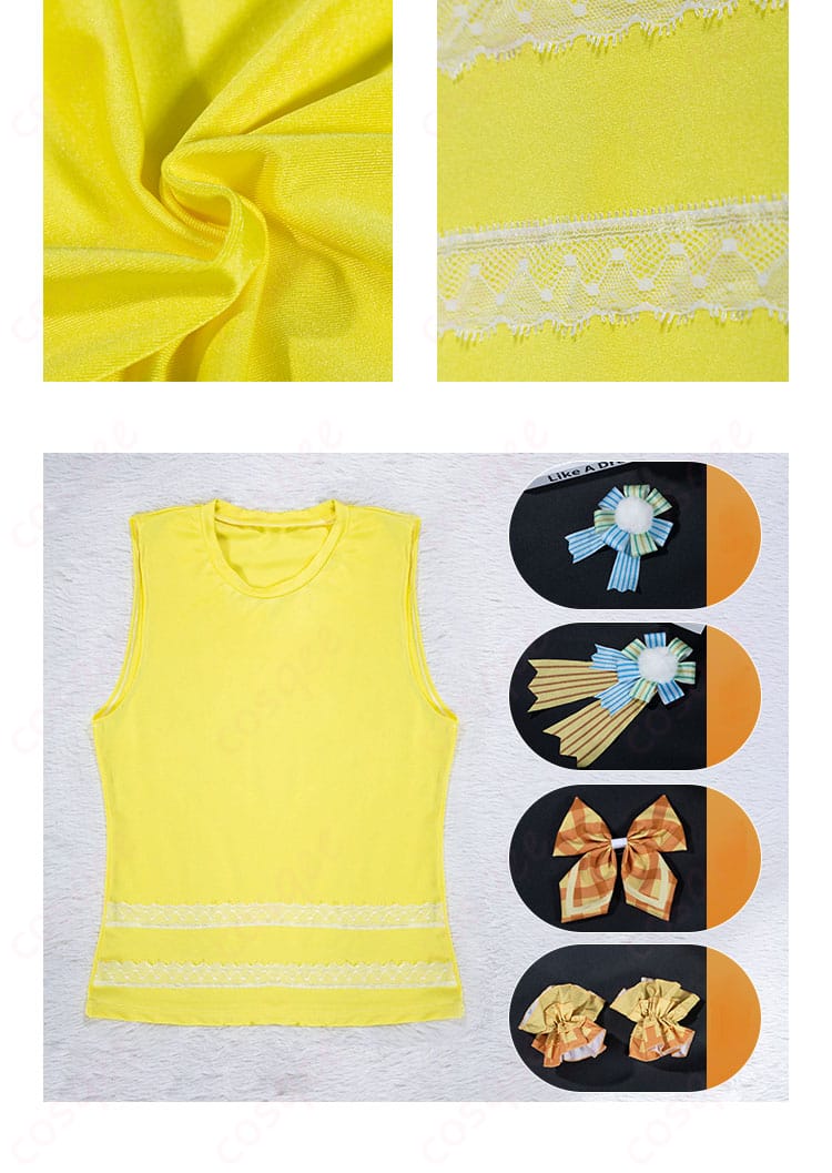 南みれぃ コスプレ衣装 内搭背心とアクセサリーのディテールが確認できる。