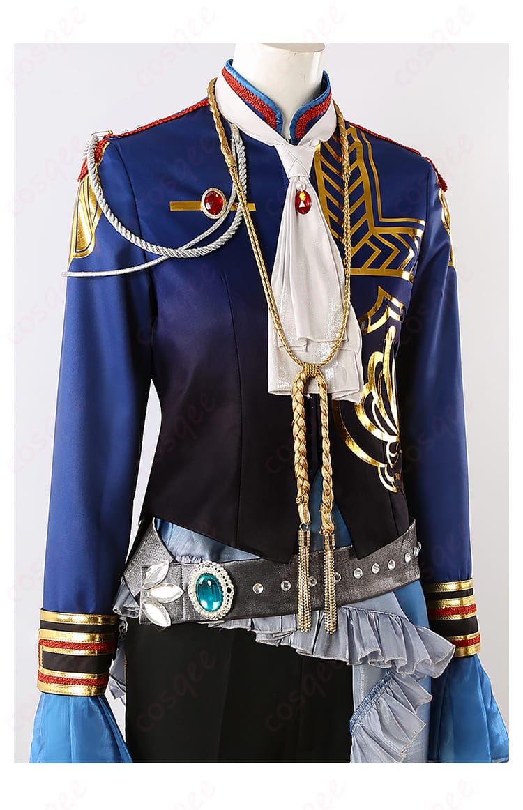 あんさんぶるスターズ!! コスプレ衣装の装飾ディテール画像。衣装に施された刺繍や花紋、アクセサリー部分がしっかりと表現されています。