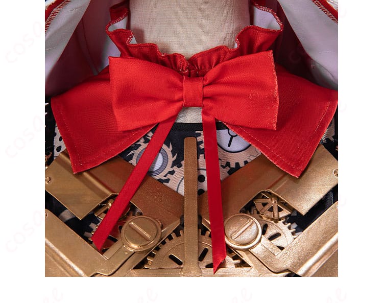 パニシング:グレイレイヴン 21号・XXI コスプレ衣装の領結装飾のディテール画像。美しい蝶結びデザインが魅力。