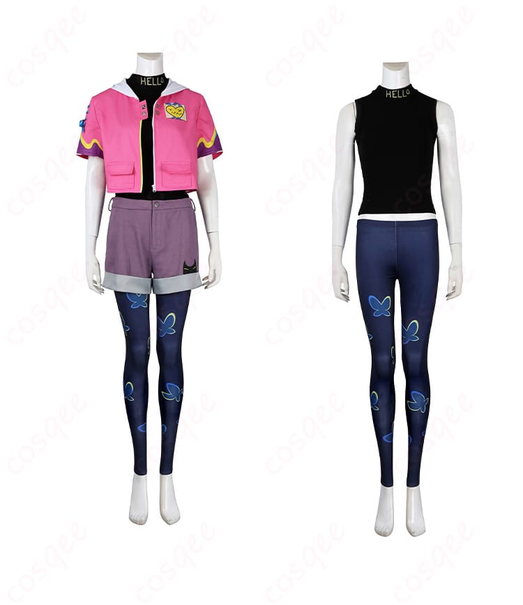 クローヴコスプレ衣装の正面と内搭の詳細。品質と着心地が特徴です。