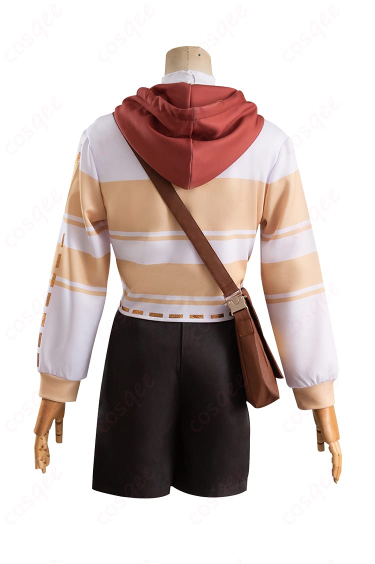 コスプレ衣装の背面の画像。ポストマンの衣装の後ろ側をしっかり確認できます。