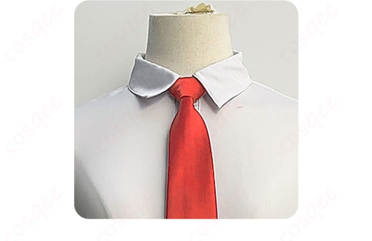 白シャツの襟元とネクタイのディテール、コスプレ衣装の必須アイテム