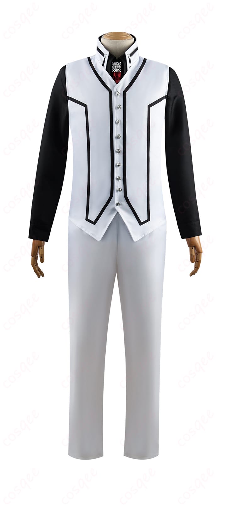 ヴァンパイア騎士 玖蘭枢 コスプレ衣装の内搭部分、シャツやベストのディテールに注目。