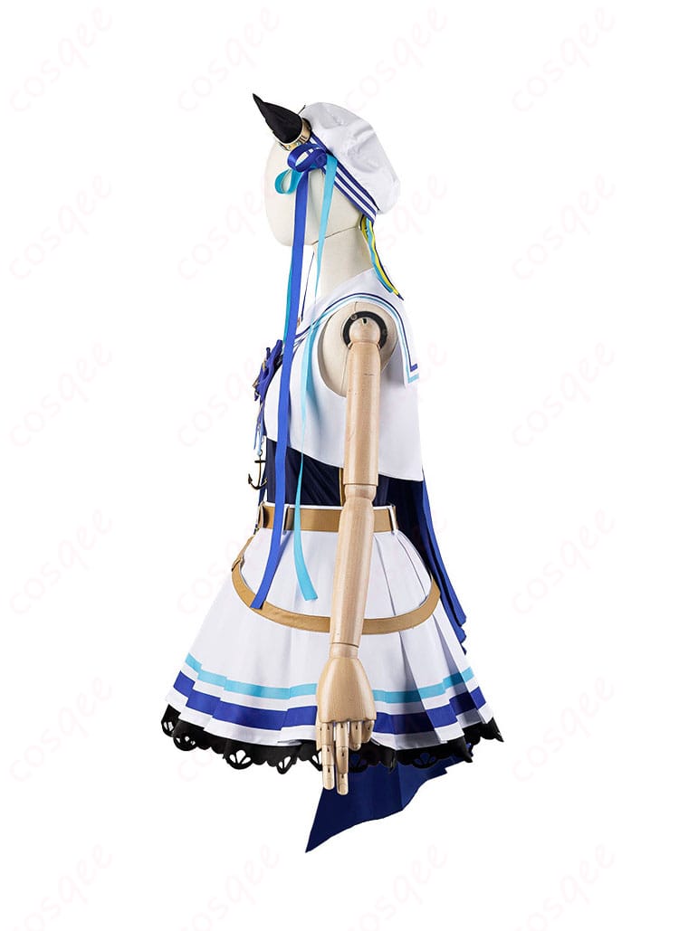 ウマ娘 プリティーダービー ヴィブロス コスプレ衣装 左側細部。左側の細かなデザインがよく見える角度からのショットです。