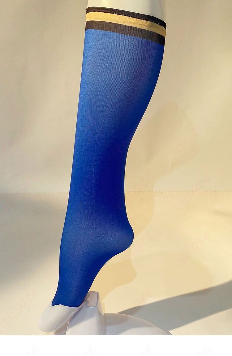 プリパラ 真中らぁら コスプレ衣装 脚部ソックス細部画像 薄手で伸縮性のある素材、快適で動きやすい。