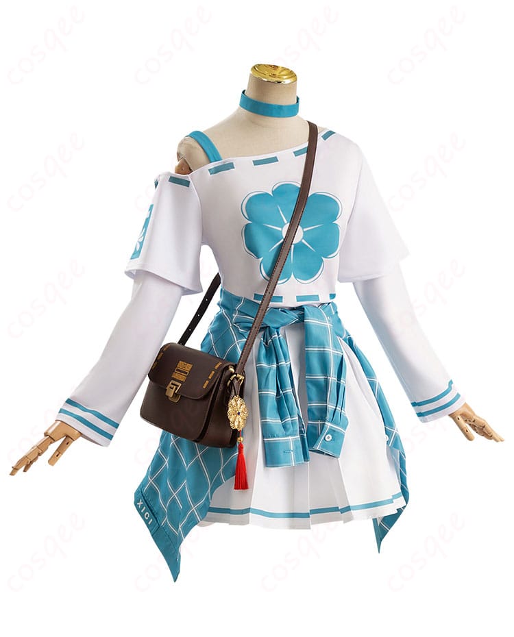 アニー・レスター コスプレ衣装の側面ビュー。ローソンコラボならではのデザイン。