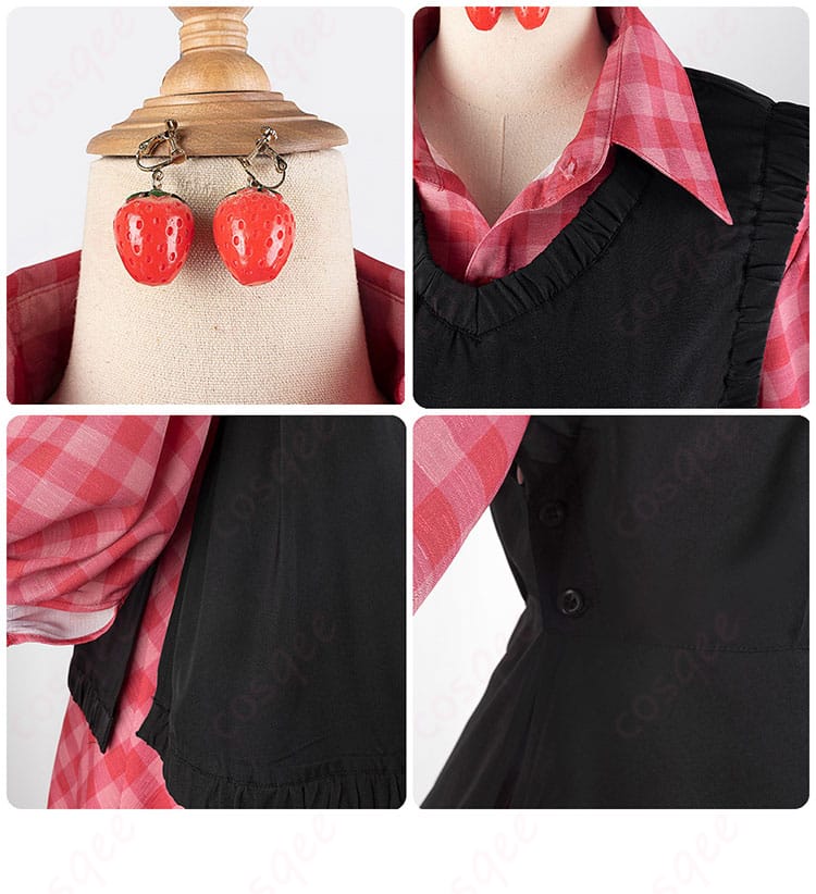 宮崎奏 コスプレ衣装 衣裾、襟元、カラーの装飾ディテール画像