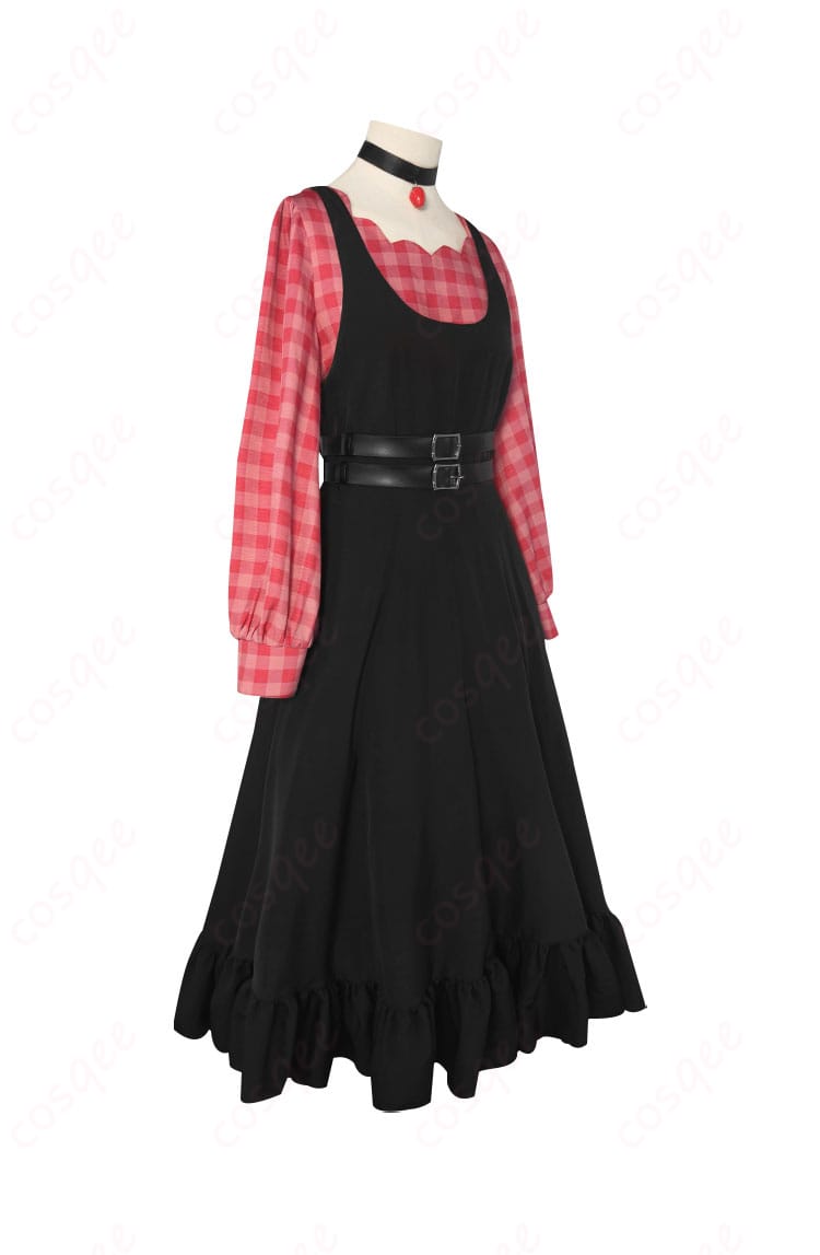 朝比奈まふゆ コスプレ衣装 右側ビュー。衣装の美しいラインと細部までこだわり抜かれたデザイン。