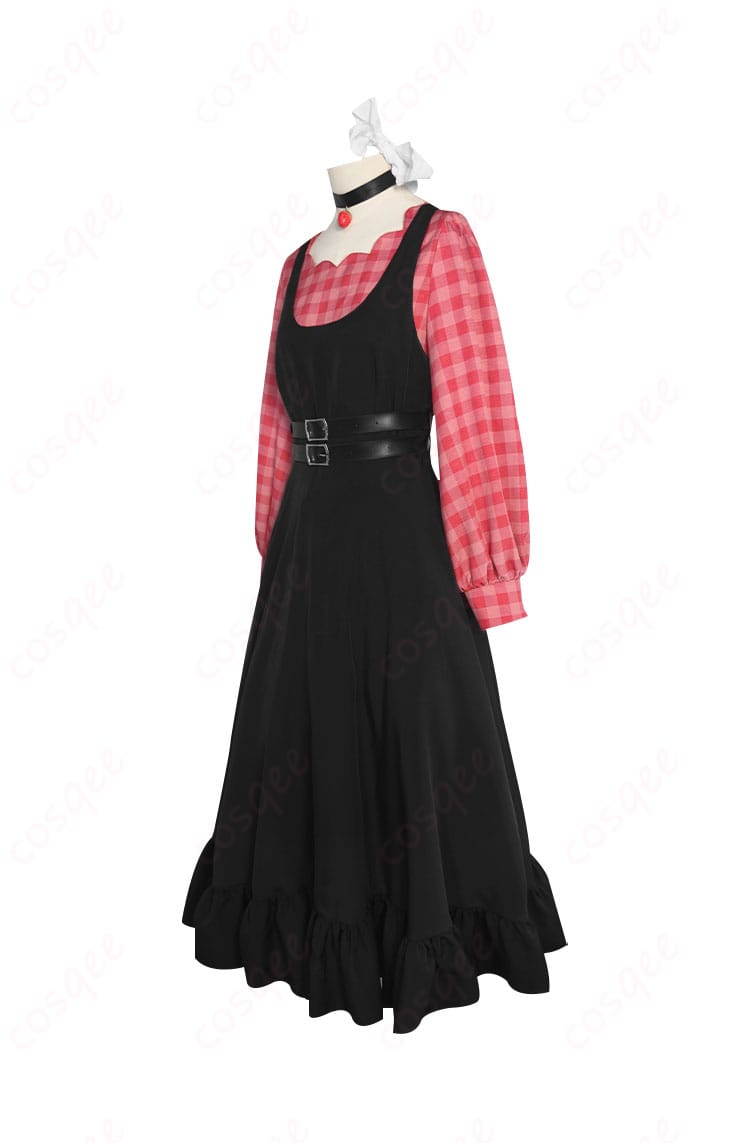 朝比奈まふゆ コスプレ衣装 左側ビュー。細部まで美しく仕上げられた衣装のデザイン。